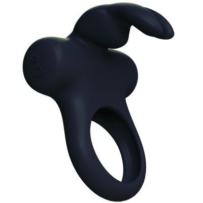 VeDO Frisky Bunny Rechargeable Vibrating Ring - Black Pearl